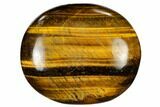 Polished Tiger's Eye Palm Stone - South Africa #115549-1